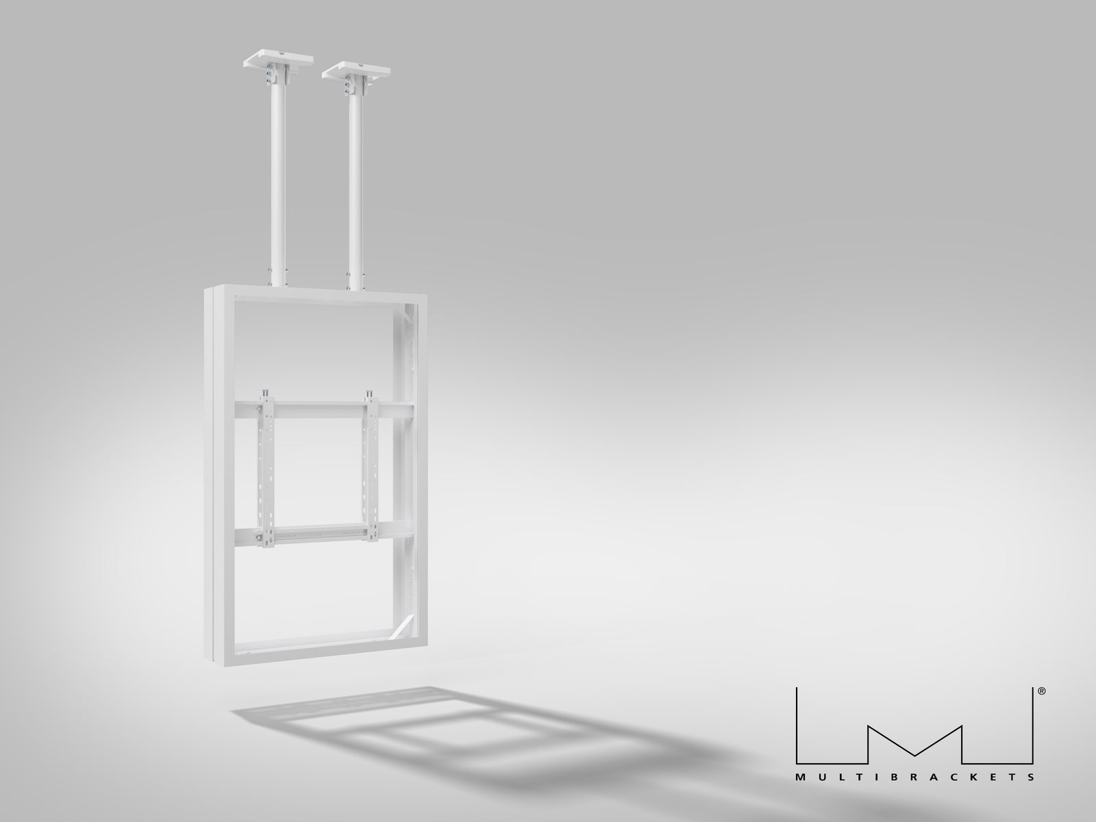Multibrackets M Pro Series Enclosure 55" B2B High Brightness Wall Medium White Signage Display Enclosures Multibrackets