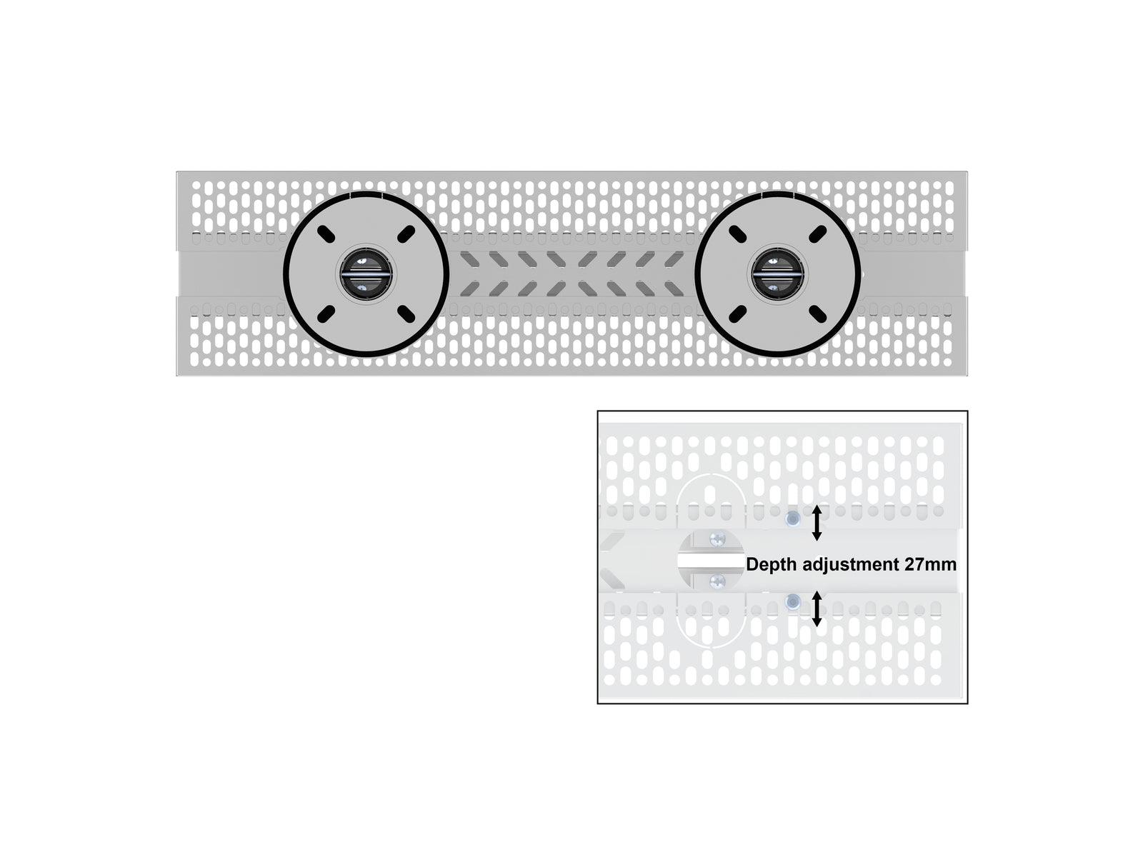 Multibrackets M Pro Series Enclosure 55" Floor to Ceiling Mount B2B Medium - 3m Length Signage Display Enclosures Multibrackets