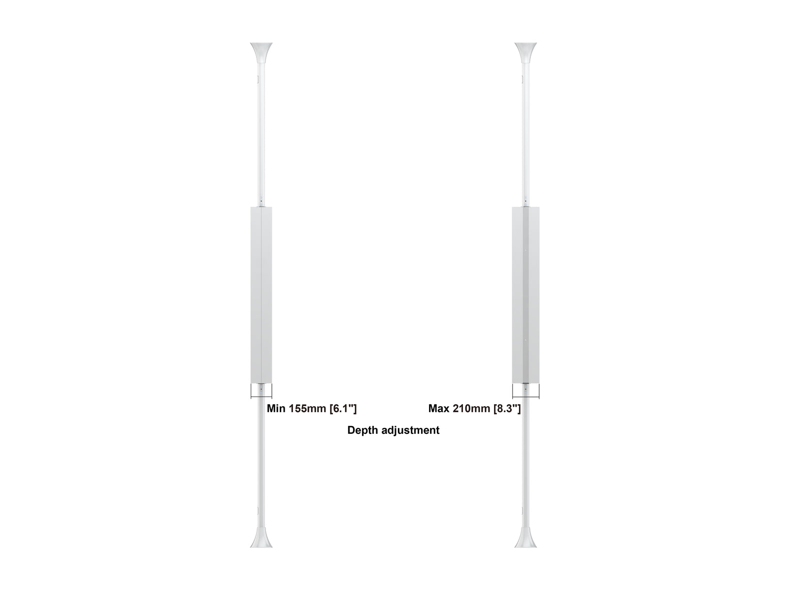 Multibrackets M Pro Series Enclosure 55" Floor to Ceiling Mount B2B Medium - 3m Length Signage Display Enclosures Multibrackets