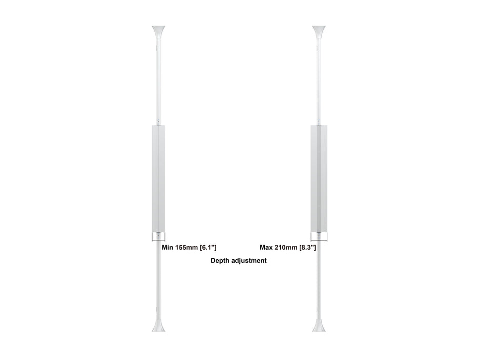 Multibrackets M Pro Series Enclosure 55" Floor to Ceiling Mount B2B Medium - 3m Length Signage Display Enclosures Multibrackets
