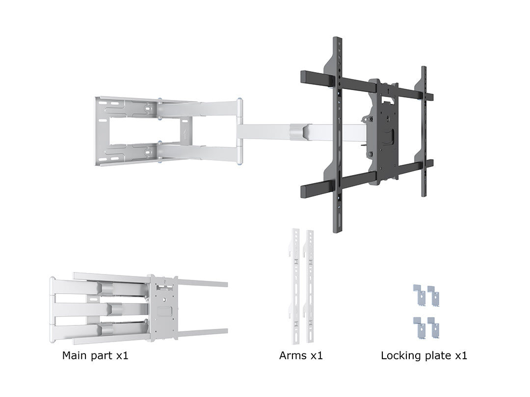 Multibrackets 42" - 75" M Universal Long Reach Single Arm Mount | 7350073736874 Wall Mount Bracket Multibrackets