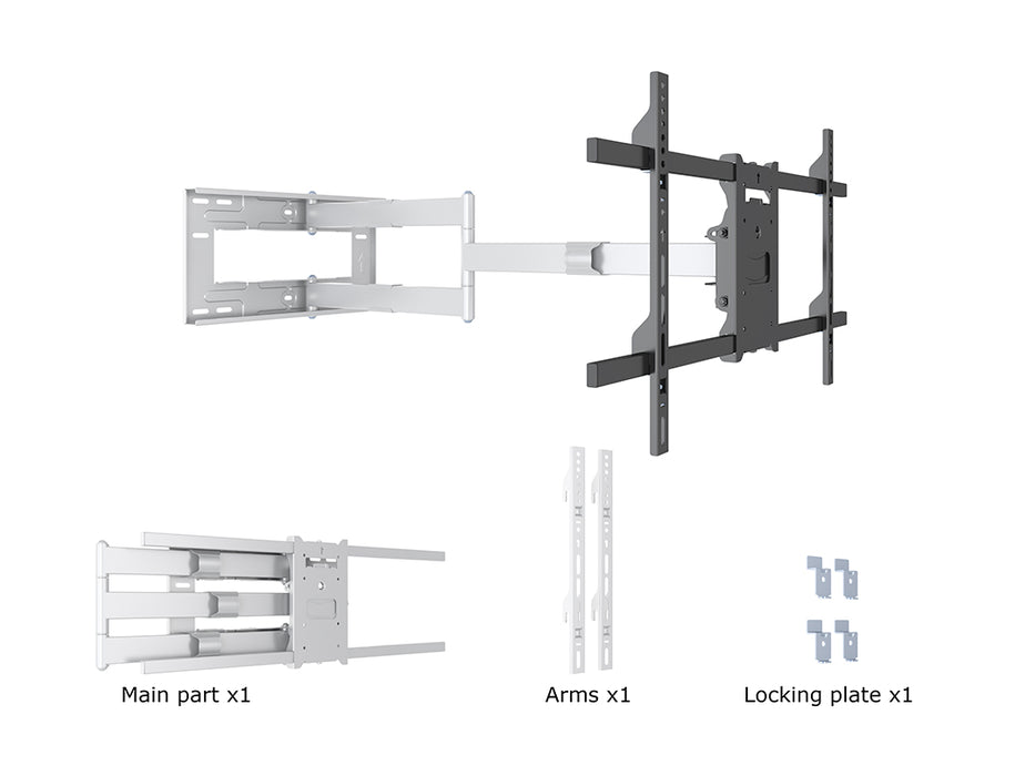 Multibrackets 42" - 75" M Universal Long Reach Single Arm Mount | 7350073736874