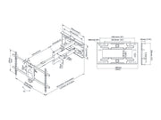 Multibrackets 42" - 75" M Universal Long Reach Single Arm Mount | 7350073736874 Wall Mount Bracket Multibrackets