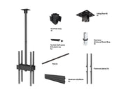 Multibrackets 42" - 75" MBC1UX2P 1.5m Display Ceiling Mount Pro For 2 Screens Ceiling Mount Bracket Multibrackets