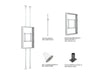 Multibrackets M Pro Series Enclosure 55" Floor to Ceiling Mount B2B High Brightness Medium Signage Display Enclosures Multibrackets