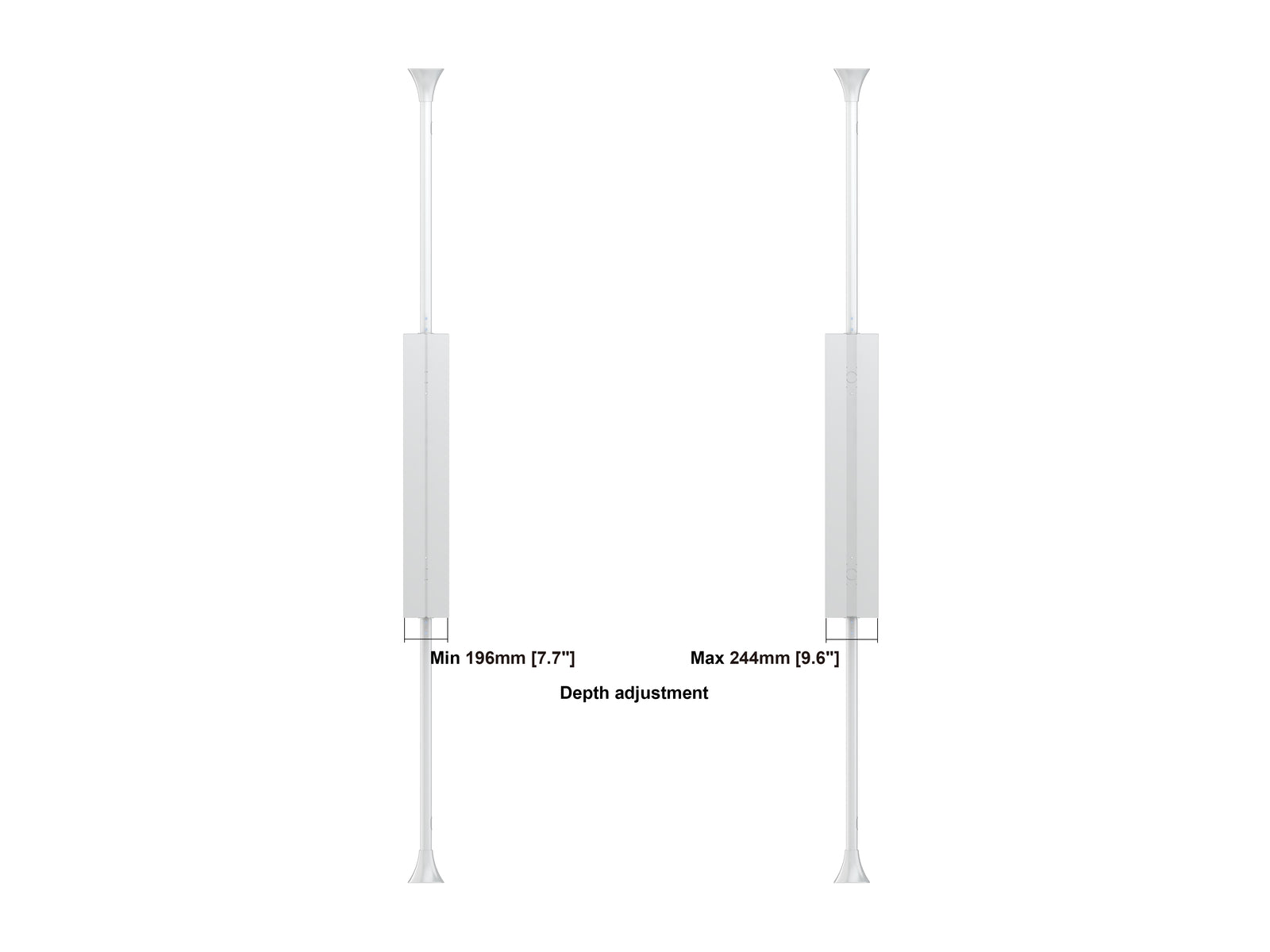 Multibrackets M Pro Series Enclosure 55" Floor to Ceiling Mount B2B High Brightness Medium Signage Display Enclosures Multibrackets