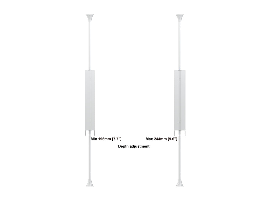 Multibrackets M Pro Series Enclosure 55" Floor to Ceiling Mount B2B High Brightness Medium Signage Display Enclosures Multibrackets