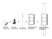 Multibrackets M Pro Series Enclosure 55" Floor to Ceiling Mount B2B High Brightness Medium Signage Display Enclosures Multibrackets