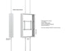 Multibrackets M Pro Series Enclosure 55" Floor to Ceiling Mount B2B High Brightness Medium Signage Display Enclosures Multibrackets