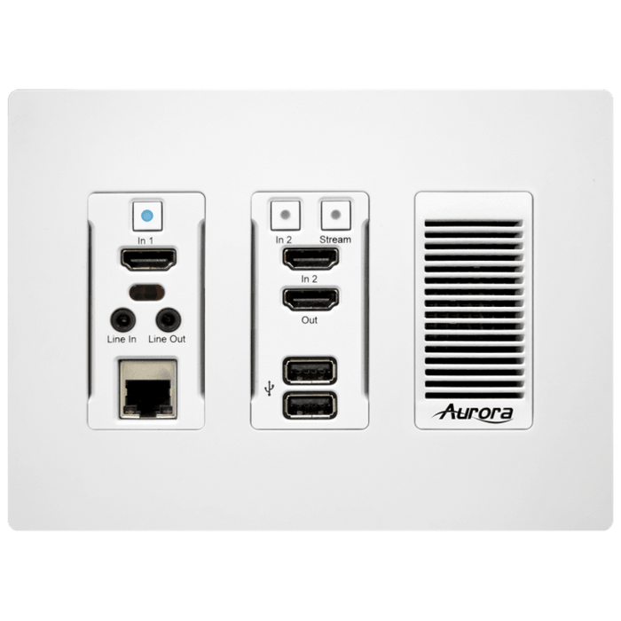 Aurora IPX-TC3A-WP3-C-Pro-W 3rd Gen 4K 10Gbps Transceiver Wall Plate Wallplate Aurora
