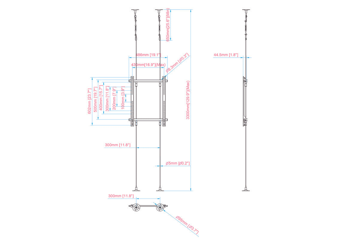Multibrackets M Pro Series Wire 3000 - (40" - 65") Mounting Accessory Multibrackets