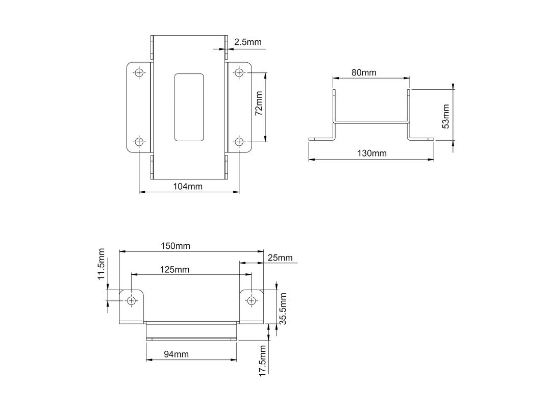 Multibrackets M Pro Series Connecting Plate Mounting Accessory Multibrackets