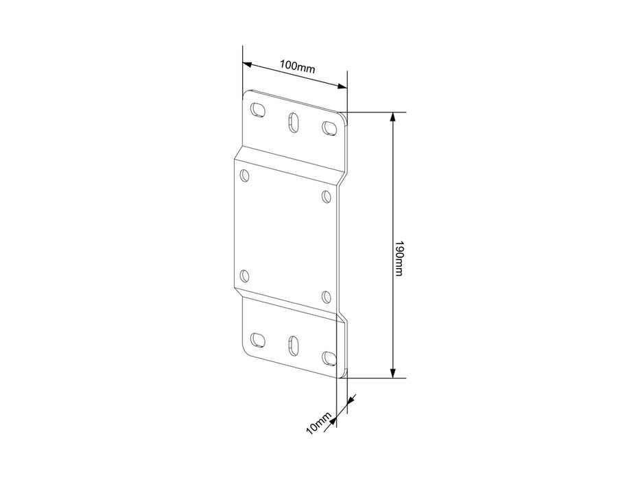 Multibrackets M Pro Series Wallmount Plate Slim Small