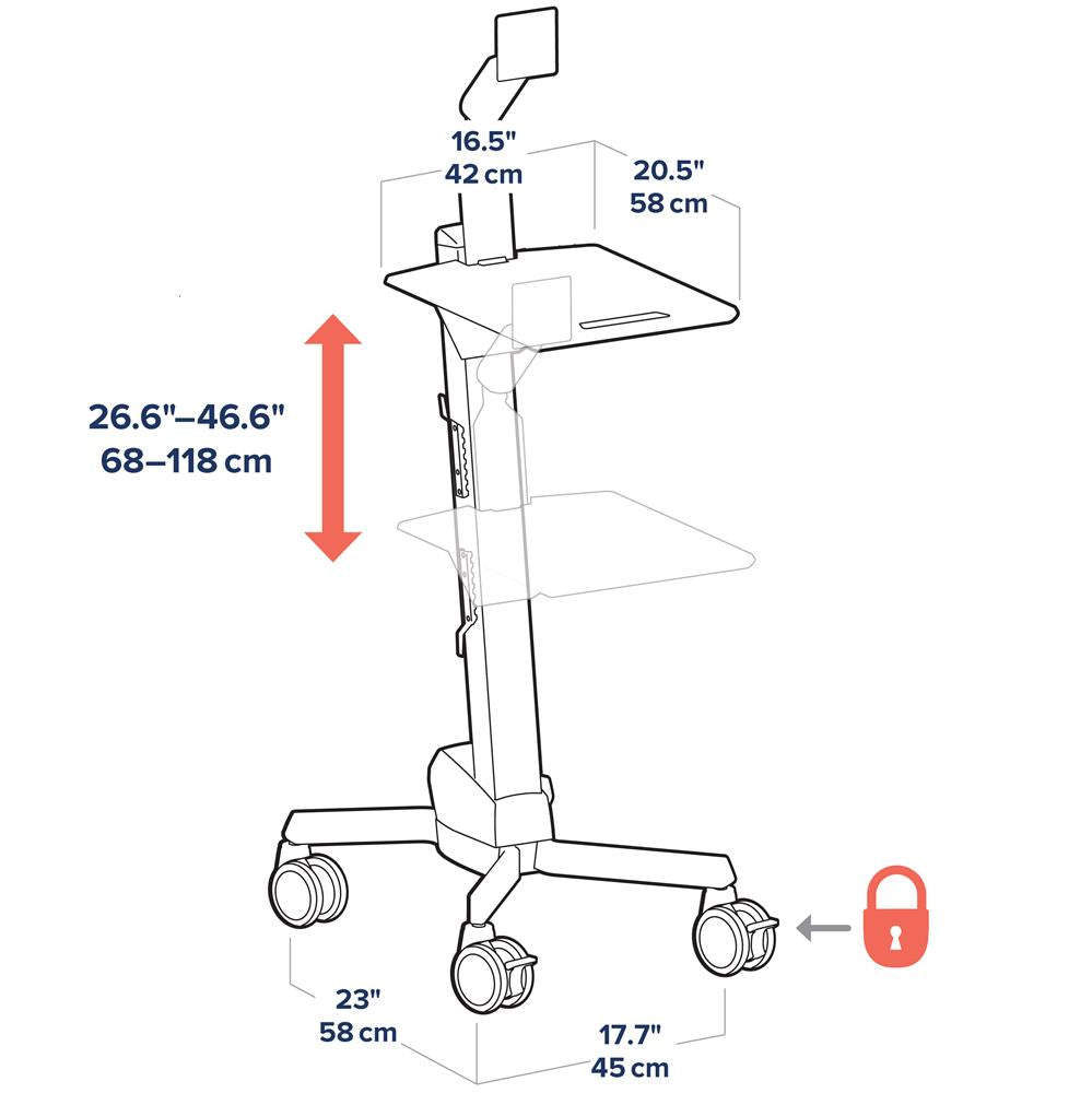 Ergotron 24-206-214 Neo-Flex® LCD Cart Mobile Trolley Ergotron