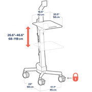 Ergotron 24-206-214 Neo-Flex® LCD Cart Mobile Trolley Ergotron