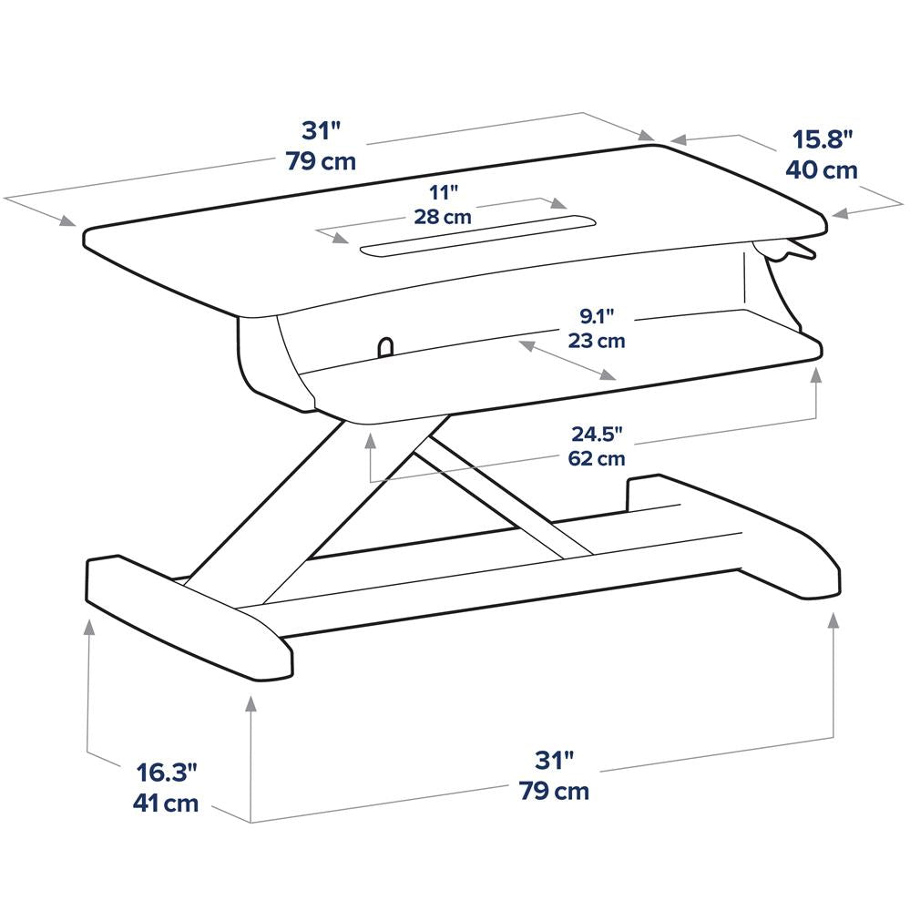 Ergotron WorkFit-Z Mini, Standing Desk Workstation | 33-458-917 Monitor Arm Desk Mount Ergotron