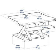 Ergotron 33-467-921 WorkFit-TX Standing Desk Converter Monitor Arm Desk Mount Ergotron
