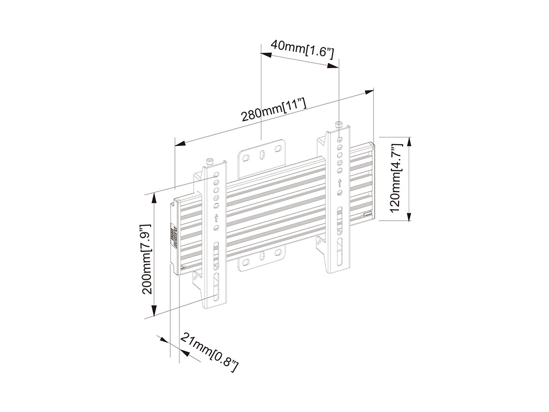Multibrackets MBW1U Fixed M Wallmount Pro - (17"-42") Wall Mount Bracket Multibrackets