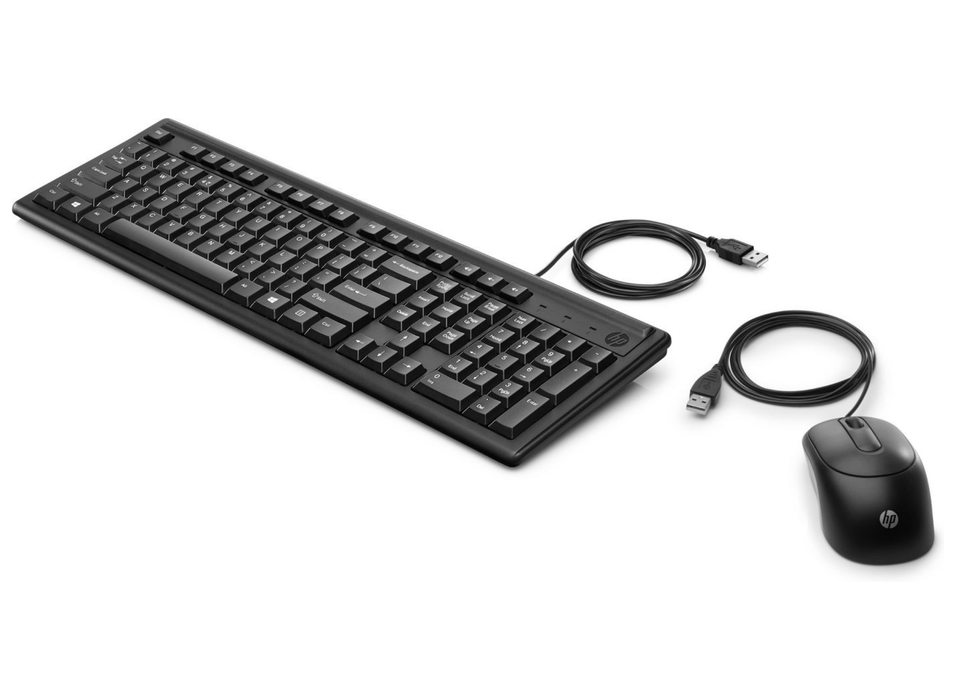 HP 160 Wired Keyboard & Mouse Combo – Full-Size USB | 6HD76AA#ABB Keyboard & Mouse HP