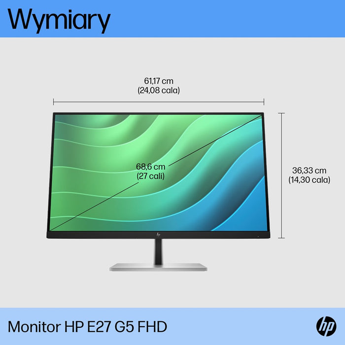 HP E27 G5 68.6 cm (27") 1920 x 1080 Pixels Full HD Black