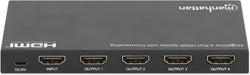 Manhattan 4K@60Hz 4-Port HDMI Splitter with Downscaling | 208369 Video Splitter Manhattan