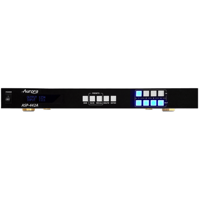 Aurora Multimedia ASP-442A 4x4 HDMI 2.0A Matrix 4K60Hz UHD Matrix Aurora