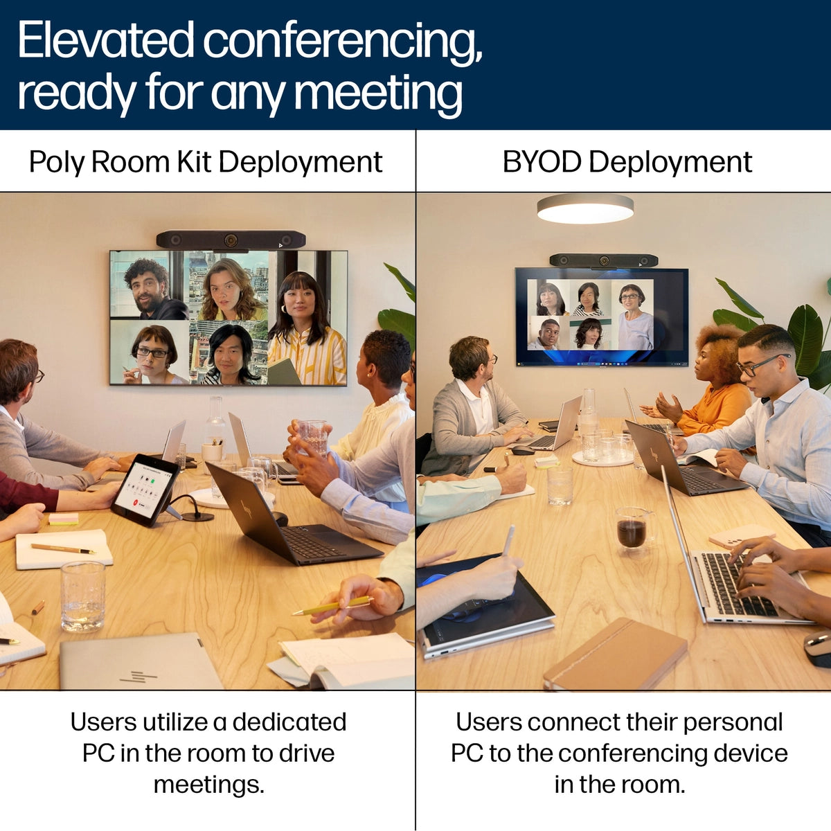 POLY Studio V52 USB Video Bar | A09D4AA#ABU Video Conferencing System Poly