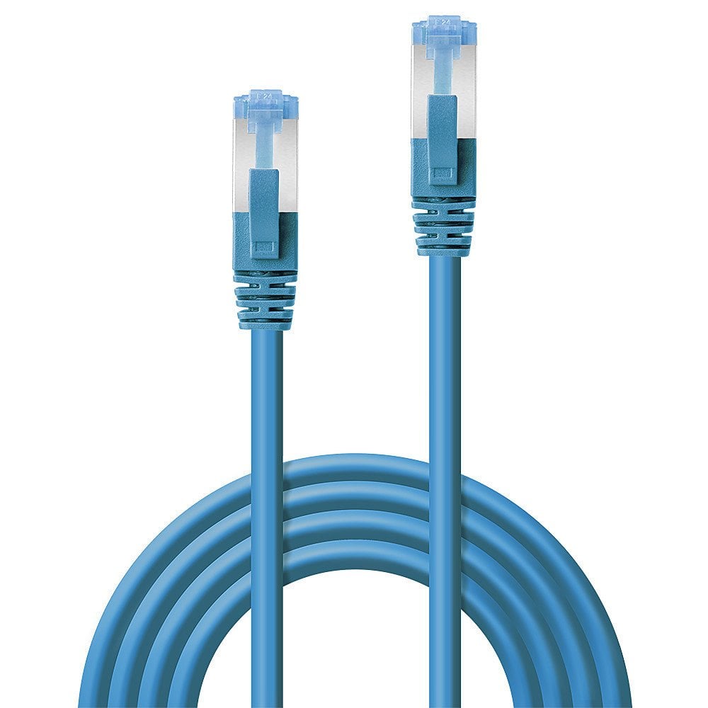 Lindy 7.5m Cat.6A S/FTP LSZH Snagless Gigabit Network Cable, Blue | 47152 LAN / Ethernet Cable Lindy