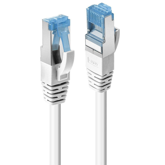 Lindy 7.5m CAT6a S/FTP LS0H Snagless Gigabit Network Cable, White | 47197 Network Cable Lindy