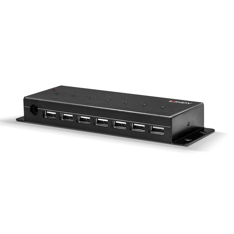 Lindy 7 Port USB 2.0 Metal Hub | 42794 USB Hub & Docking Station Lindy
