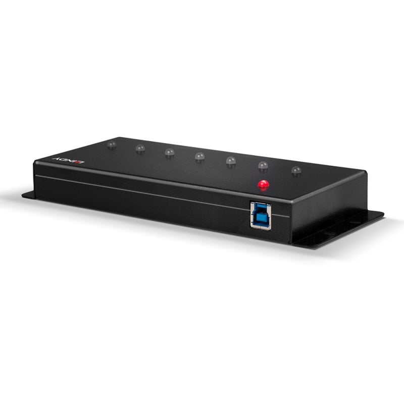 Lindy 7 Port USB 3.0 Metal Hub | 43128 USB Hub & Docking Station Lindy
