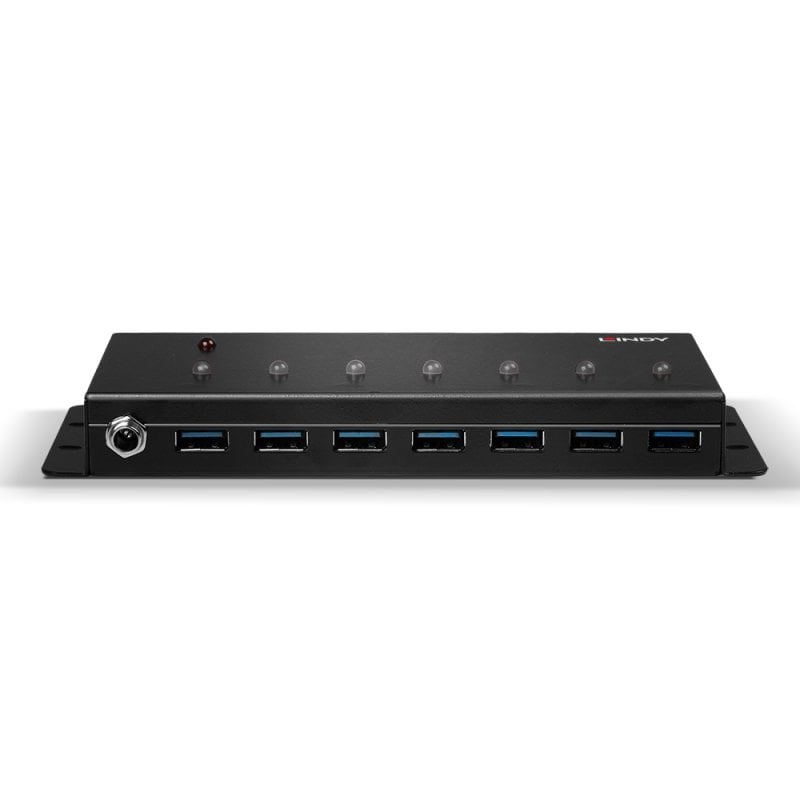 Lindy 7 Port USB 3.0 Metal Hub | 43128 USB Hub & Docking Station Lindy