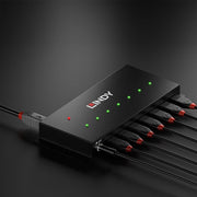 Lindy 7 Port USB 3.0 Metal Hub | 43128 USB Hub & Docking Station Lindy