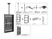 Multibrackets M Pro Series Enclosure 55" High Brightness Ceiling Medium Black Signage Display Enclosures Multibrackets