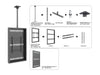 Multibrackets M Pro Series Enclosure 55" High Brightness Ceiling Medium Black Signage Display Enclosures Multibrackets