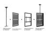 Multibrackets M Pro Series Enclosure 55" High Brightness Ceiling Medium Black Signage Display Enclosures Multibrackets