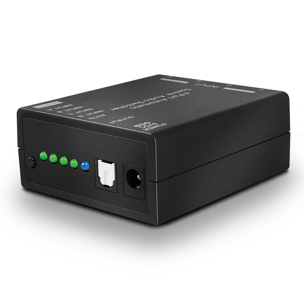 Lindy 4 Port Automatic Optical Audio Switch | 70437 Audio Switch Lindy