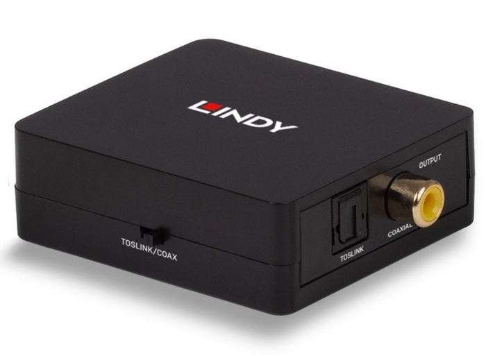 Lindy 2-way Digital SPDIF (Coaxial Toslink) Audio Converter | 70457 Adapter / Converter Lindy