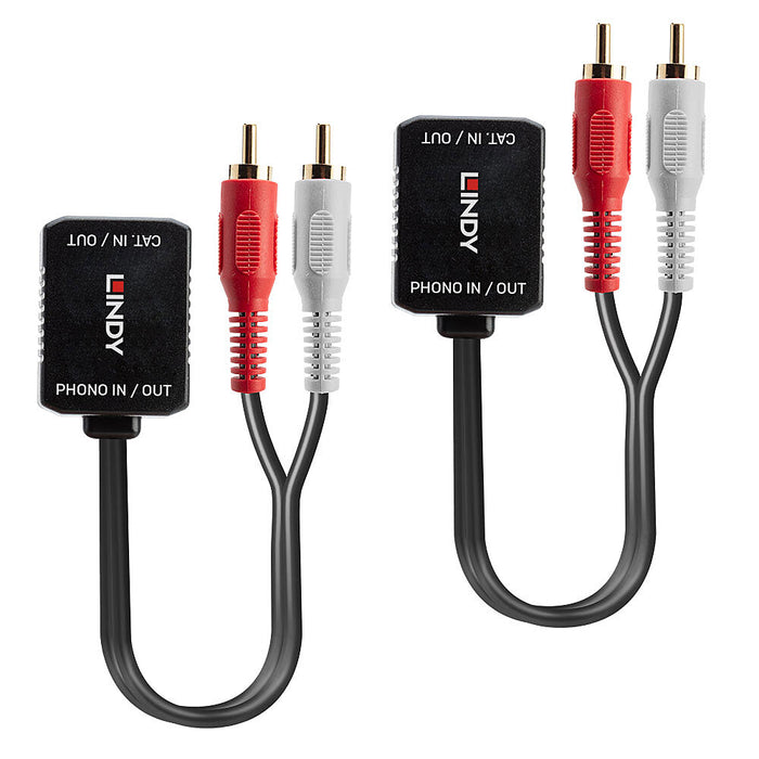 Lindy 500m Cat.6 Phono Analogue Audio Extender | 70460 AV Extender Lindy