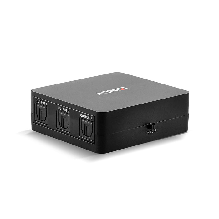 Lindy 3 Port TosLink (Optical) Digital Audio Splitter - 70480 Lindy Audio Splitters Lindy