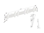 Multibrackets MBW3U Tilt 27"-32" Pro Series Menu Board Wall Bracket For 3 Screen Wall Mount Bracket Multibrackets