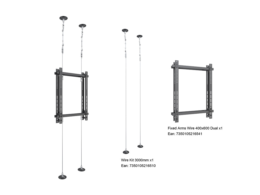 Multibrackets M Pro Series Wire 3000 Back to Back - (32" - 65") Mounting Accessory Multibrackets