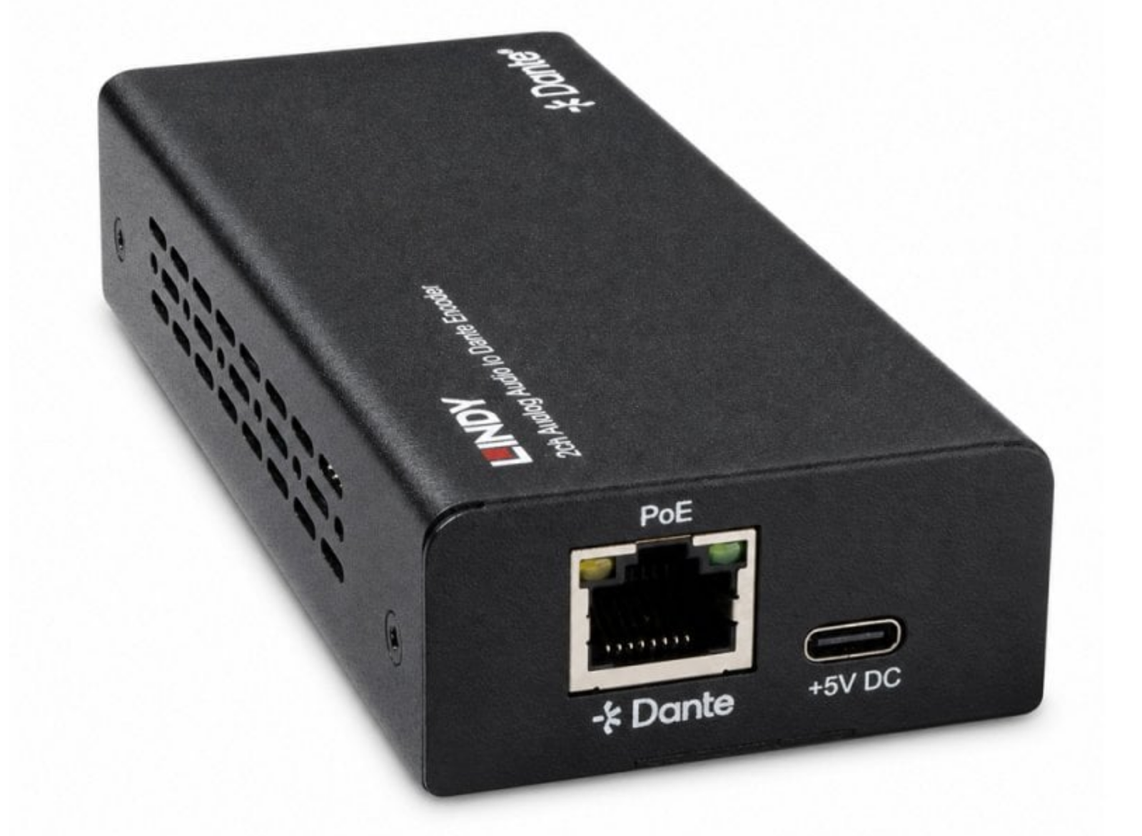Lindy 2ch Analogue Audio to Dante® Encoder | 70622 Video Encoder Lindy