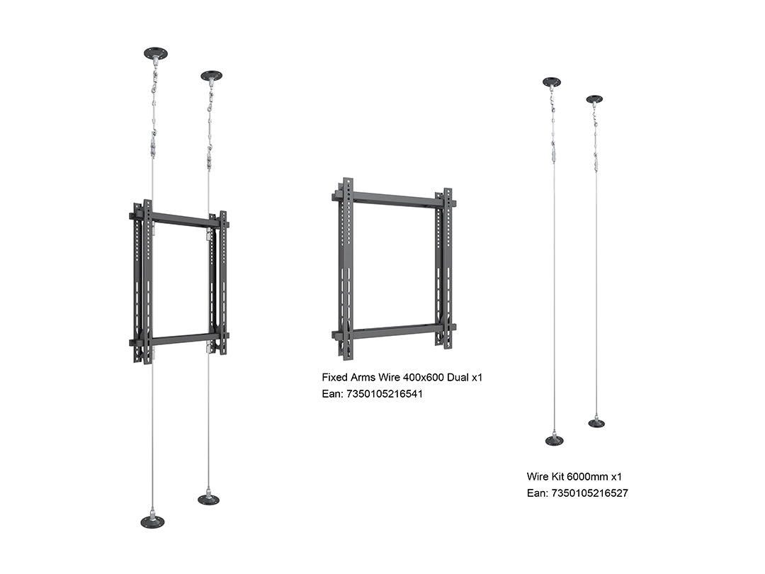Multibrackets M Pro Series Wire 6000 Back to Back - (32" - 65") Mounting Accessory Multibrackets