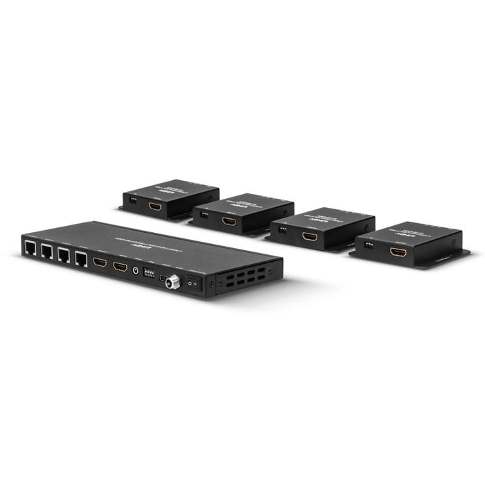Lindy 70m Cat.6 4 Port HDMI 4K30 & IR Splitter Extender with Loop Out | 38155 AV Extender Lindy