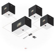 Lindy 70m Cat.6 4 Port HDMI 4K30 & IR Splitter Extender with Loop Out | 38155 AV Extender Lindy