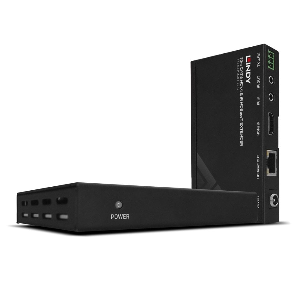 Lindy 70m Cat.6 HDMI 4K30 IR & RS-232 HDBaseT Extender with PoC | 38139 AV Extender Lindy