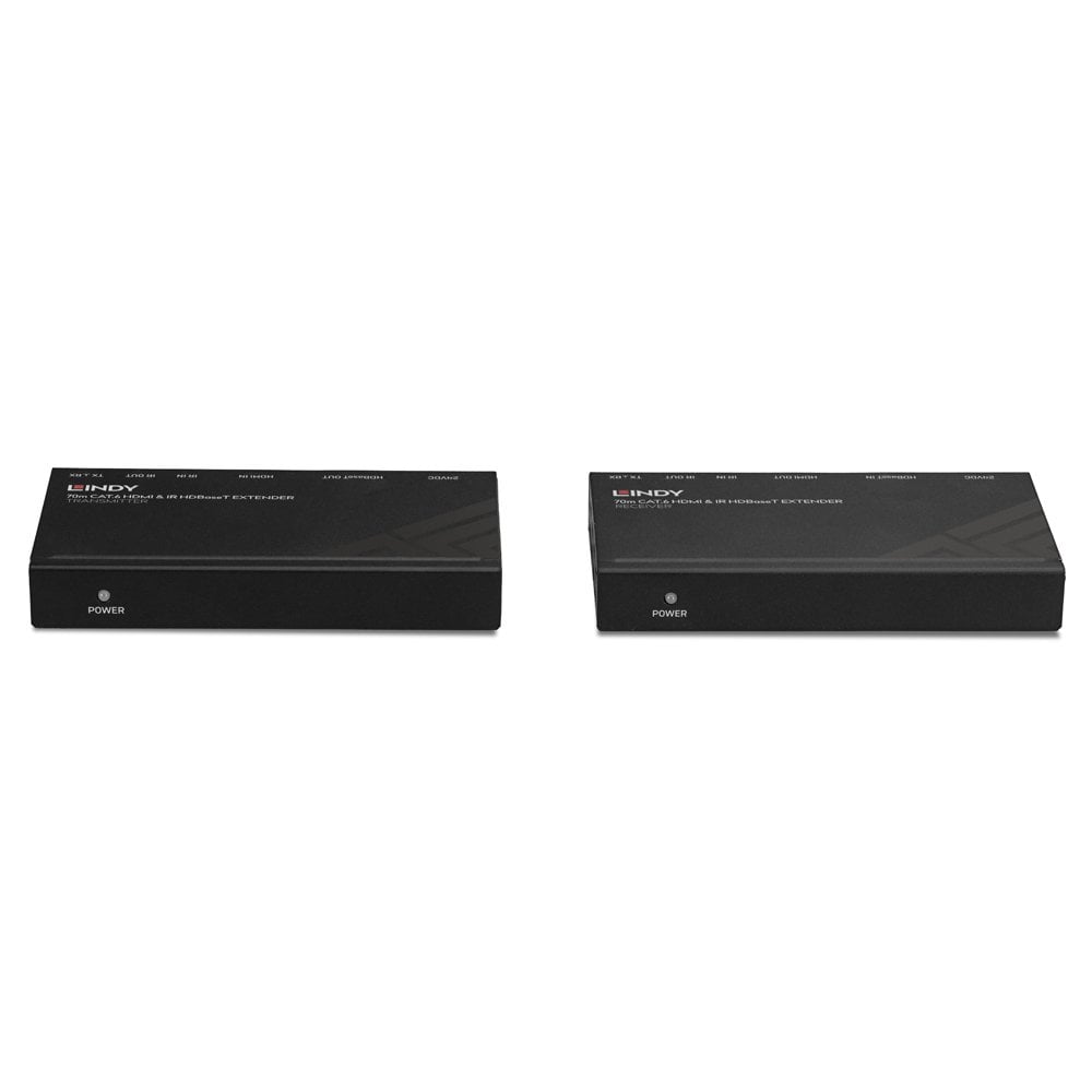 Lindy 70m Cat.6 HDMI 4K30 IR & RS-232 HDBaseT Extender with PoC | 38139 AV Extender Lindy