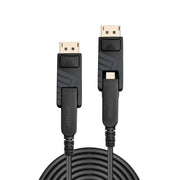 Lindy 70m Fibre Optic Hybrid Mini DisplayPort 1.4 Cable with Detachable DP Connectors | 38485 Adapter / Converter Lindy
