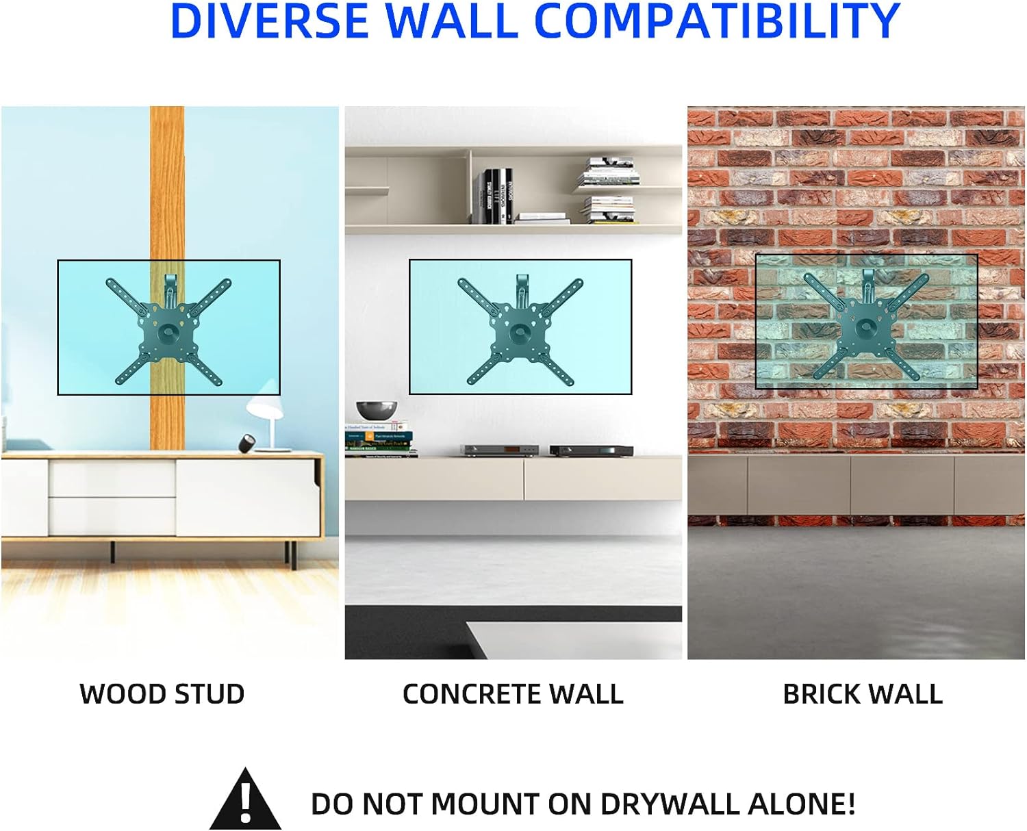 Moove 32"-50" 360° Rotate Tilting & Swivel Vertical TV Wall Mount | SMBRWB-32-50 Wall Mount Bracket B-Tech